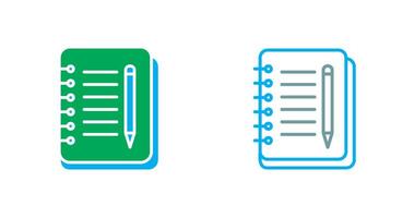 Notebook And Pen Icon vector