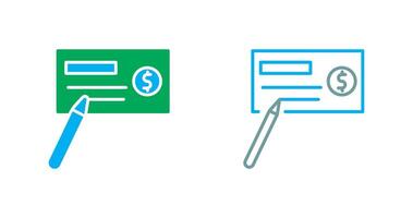 Write Cheque Icon vector