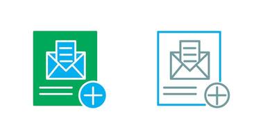 Add Mail Icon vector