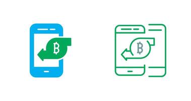 Bitcoin Mobile Icon vector