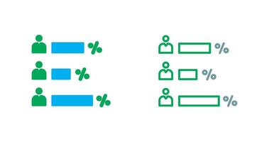 votación resultado icono vector