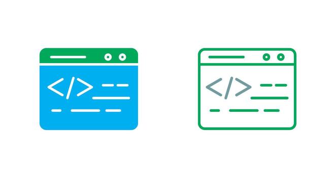 web codificación icono vector