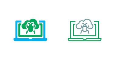 Bug Cloud Icon vector