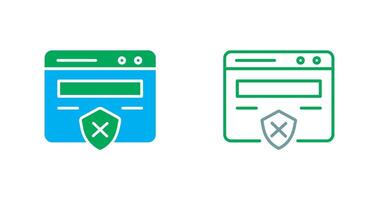 Unprotected Website Icon vector