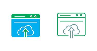 Upload Web Icon vector