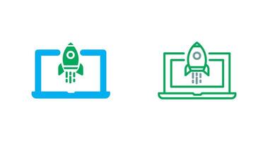 Laptop Startup Icon vector