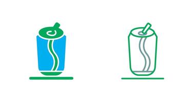 icono de lata de refresco vector