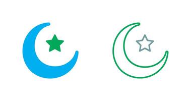 Moon and Star Icon vector