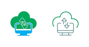 icono de transferencia de datos vector