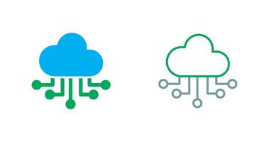 icono de computación en la nube vector