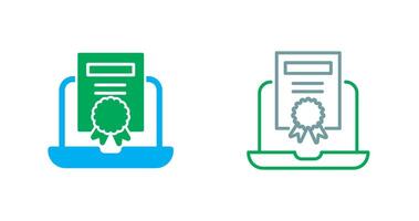 Online Certificate Icon vector