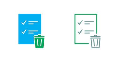 Trash List Icon vector