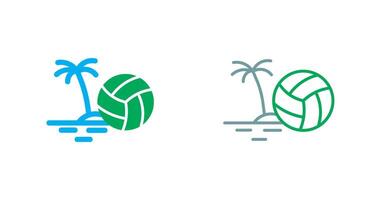 playa vóleibol icono vector