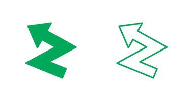 ZigZag Arrow Icon vector