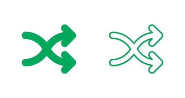 Arrow Crossing Icon vector