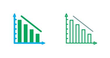 Descending bar Icon vector