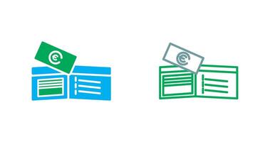 Money in Wallet Icon vector