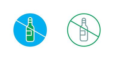 No Drinking Icon vector