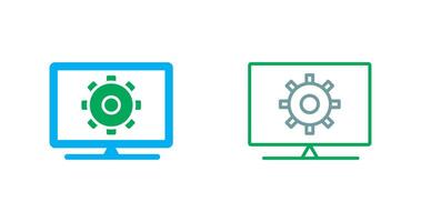 icono de configuración de la computadora vector