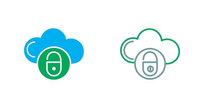 Secure Cloud Icon vector