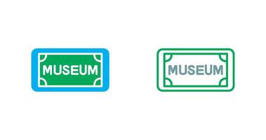 Museum Tag Icon vector