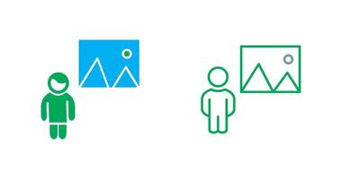 Viewing Painting Icon vector