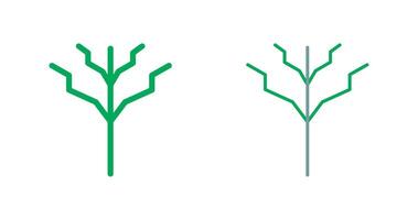 árbol con No hojas icono vector