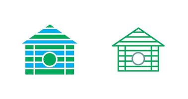 Wood Cabin Icon vector