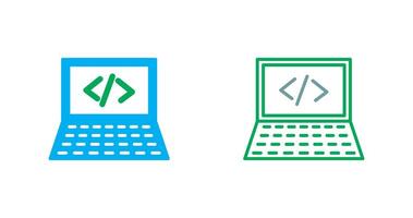 Writing Laptop Icon vector