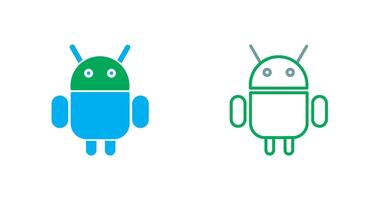 androide logo icono vector