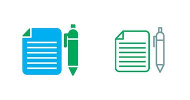 Documents and Pen Icon vector