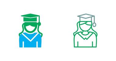 Female Graduate Icon vector