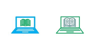 en línea libros icono vector