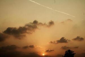 A view of the sky on a summer afternoon. photo