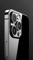 AI generated A portrait shot of the IPhone 15 showcasing its titanium frame, side view, spotlight, black background. Generated by artificial intelligence. photo