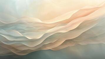 AI generated Abstract waves in soft, pastel hues. Soft brushstrokes, subtle gradients, delicate textures, warm hues. Generated by artificial intelligence. photo