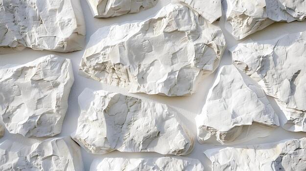 AI generated A detailed texture of white sandstone wall. Texture of white painted limestone wall with rough surface and small details. Generated by artificial intelligence. photo
