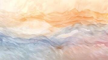 AI generated Abstract waves in soft, pastel hues. Soft brushstrokes, subtle gradients, delicate textures, warm hues. Generated by artificial intelligence. photo