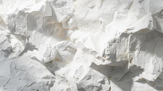 AI generated A detailed texture of white sandstone wall. Texture of white painted limestone wall with rough surface and small details. Generated by artificial intelligence. photo