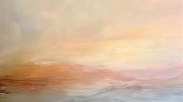 AI generated Abstract waves in soft, pastel hues. Soft brushstrokes, subtle gradients, delicate textures, warm hues. Generated by artificial intelligence. photo