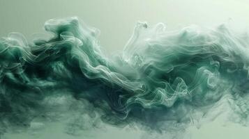 AI generated Transparent green smoke cloud, isolated on a lighte background. Generated by artificial intelligence. photo