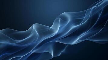 AI generated Abstract blue background with smoke waves. Elegant and minimalist design for a mobile phone wallpaper. Generated by artificial intelligence. photo