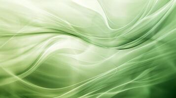 AI generated Abstract green background with blurred waves and lines. A soft gradient of light green with smooth curves. Generated by artificial intelligence. photo