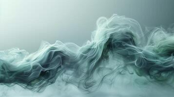 AI generated Transparent green smoke cloud, isolated on a lighte background. Generated by artificial intelligence. photo