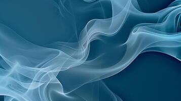 AI generated Abstract blue background with smoke waves. Elegant and minimalist design for a mobile phone wallpaper. Generated by artificial intelligence. photo