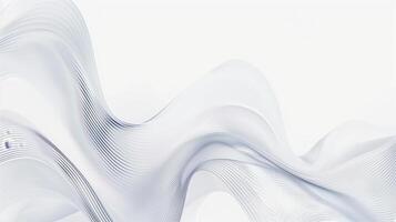 AI generated Abstract smooth wave on a white background. Dynamic sound wave. Generated by artificial intelligence. photo