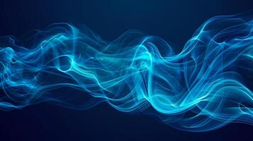 AI generated Abstract blue background with smoke waves. Elegant and minimalist design for a mobile phone wallpaper. Generated by artificial intelligence. photo