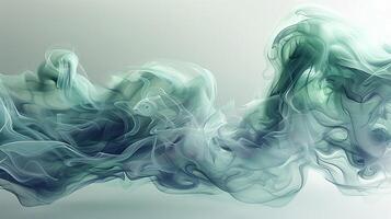 ai generado transparente verde fumar nube, aislado en un ligero antecedentes. generado por artificial inteligencia. foto