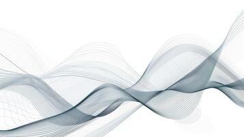 AI generated Abstract smooth wave on a white background. Dynamic sound wave. Generated by artificial intelligence. photo