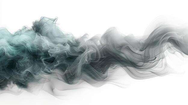 AI generated Transparent green smoke cloud, isolated on a lighte background. Generated by artificial intelligence. photo